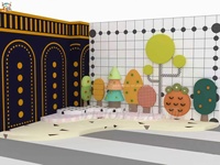 Aire de jeux intérieure personnalisée sur le thème de la ferme avec jardin potager, nouveaux jeux interactifs et jouet vache pour enfants
