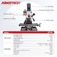 Machine de perçage et de fraisage BT16V rentable et fiable pour les petites usines
