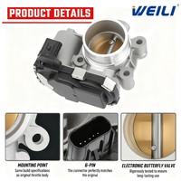 WEILI Throttle Body Valve Assembly for Ford OE Number 0280750535 0280750560 0280750534 Throttle Body
