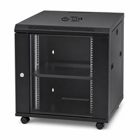 Armoire de serveur 12U 19 pouces 530x400x600mm, armoire réseau sur pied avec porte vitrée verrouillable, en stock, livraison rapide