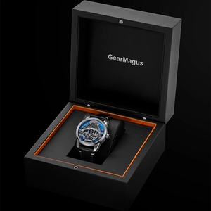 Montre mécanique automatique avec mouvement SW200, cadran squelette, aiguilles télescopiques, montre-bracelet extravagante et unique, fabricants OEM, sur mesure - Product Image 5