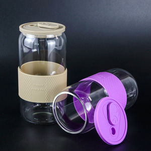 4pcs Set Large Beer Glasses16 oz Can Shaped Beer Glasses Tumbler Iced Coffee and Soda <strong>Bubble</strong>/ <strong>Boba</strong> Tea Cup Wine Cups - Product Image 4