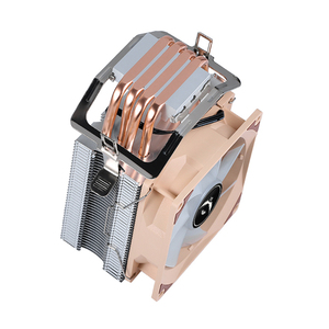 QiuzAim 4 أنبوب حرارة هادئ 3/4Pin LED لون فاتح مبرد نحاسي وحدة معالجة مركزية مبرد هواء متوافق مع غرفة التبريد lga1600 12V RGB - Product Image 3