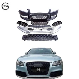 Kit bumper asli untuk Audi A5 2008 2009 2010 2011 2012 ditingkatkan ke RS5 bodykit bumper depan perakitan kisi mobil