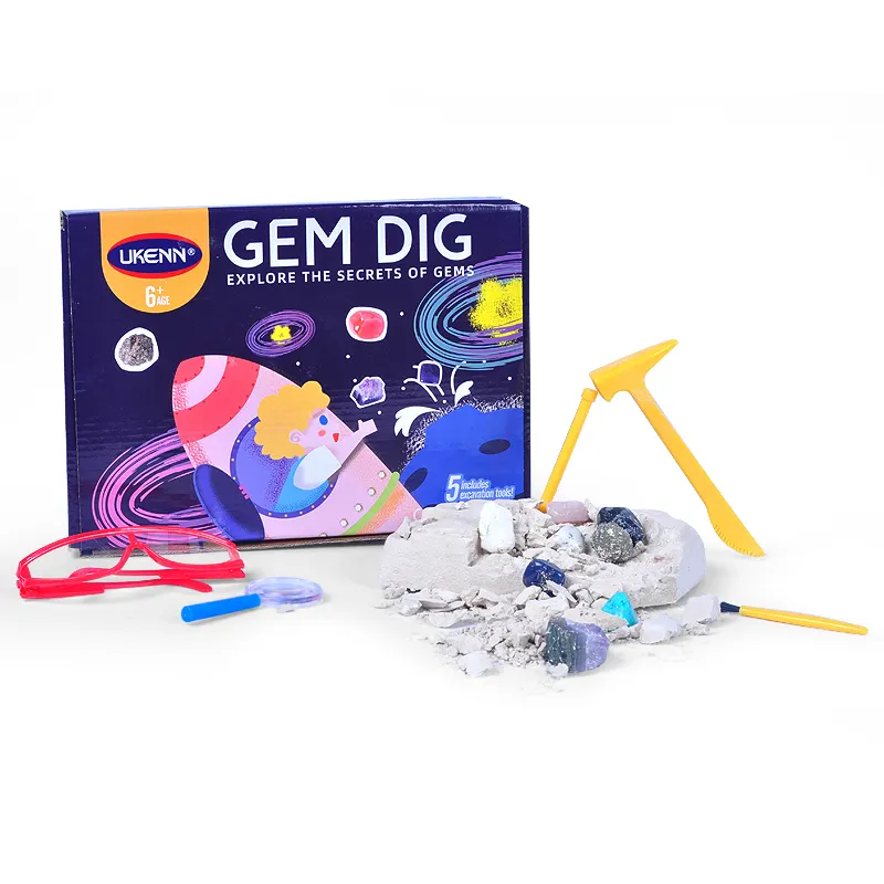 Standard Edition Excavation Kits Toys Novelty Archaeology Digging Toys gem dig kits Assemble Model Clay Kids Gift