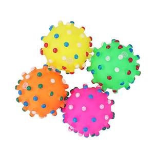 Köpek ve Kedi Oyuncağı Sesli Top Vinil Küçük Dikenli İnteraktif Diş Temizleme ve Çiğneme Eğitimi Oyuncağı İç/Dış Mekan Kullanımı Toptan Satış - Product Image 5