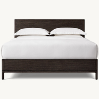 Vente directe d'usine de meubles de style indien pour chambre à coucher lits en bois massif de taille Queen Size