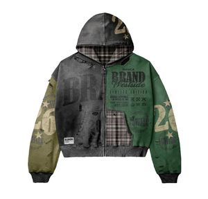 Unisex Hooded <b>Zip</b>-<b>Up</b> <b>Jacket</b> Full Sleeve Print Streetwear Autumn Adult Limited Edition Reversible Split Hem Full Tracksuit Set - Product Image 6