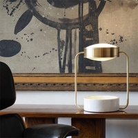 Lampes de table minimalistes américaines certifiées UL, prix d'usine, design créatif en marbre, luxe, laiton, lumière LED