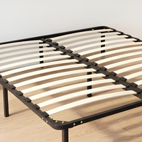 Support de sommier en fer anti-affaissement pour lits en bois, base de sommier durable pour la maison et l'immobilier locatif, accessoire de lit