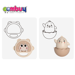 Jouets musicaux <span class=keywords><strong>pour</strong></span> tout-petits, dessin animé, peuvent être bouillis, sécurité, jouets en plastique à main, hochets sensoriels <span class=keywords><strong>pour</strong></span> bébés - Product Image 5