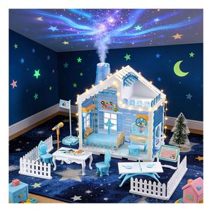 Set de Juego para Niños con Tobogán, Piscina, Balcón, Ascensor, Muebles, Juego de Imitación, Mansión, Juguete de Regalo, Unisex, Diversión Familiar, Plástico - Product Image 5