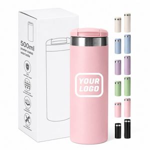 Custom 350ml 500ml Reusable Coffee Cup <b>Tea</b> Insulated Tumbler Drinks 12oz 16oz Straight Bottle Stainless Steel Vacuum Travel Mug - Product Image 1
