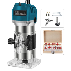 Kit de défonceuse électrique 15 pièces, embouts de 1/4 pouce, 600W, 110/220V, <span class=keywords><strong>pour</strong></span> fraisage et gravure de stratifié, 30000 tr/min, machine manuelle <span class=keywords><strong>pour</strong></span> menuiserie - Product Image 1