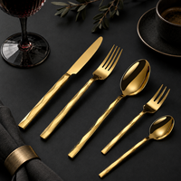 Ensemble de couverts en acier inoxydable 3 pièces, manche à motif diamant, poli miroir, compatible lave-vaisselle, écologique, pour mariage et banquet