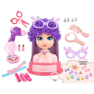 Tête de poupée princesse en gros pour filles, jeu de simulation, habillage, coiffure et tressage - Product Image 2