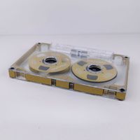 Cassette audio vierge en métal doré de 50 minutes, avec coque transparente, enregistrable, vintage, de collection, de qualité usine