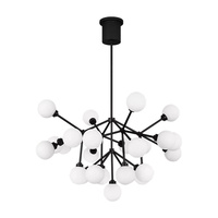 Lustre Classique Multi-bras en Verre Effet Boule, Éclairage Luciole, Lampe de Plafond Moderne de Luxe en Laiton pour Salon, Hôtel, Maison, Villa