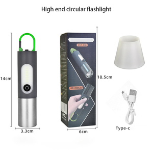 Linterna para exteriores, luz potente portátil, enfoque variable con reflector, luces laterales, minilinterna, lámpara de alto brillo - Product Image 2