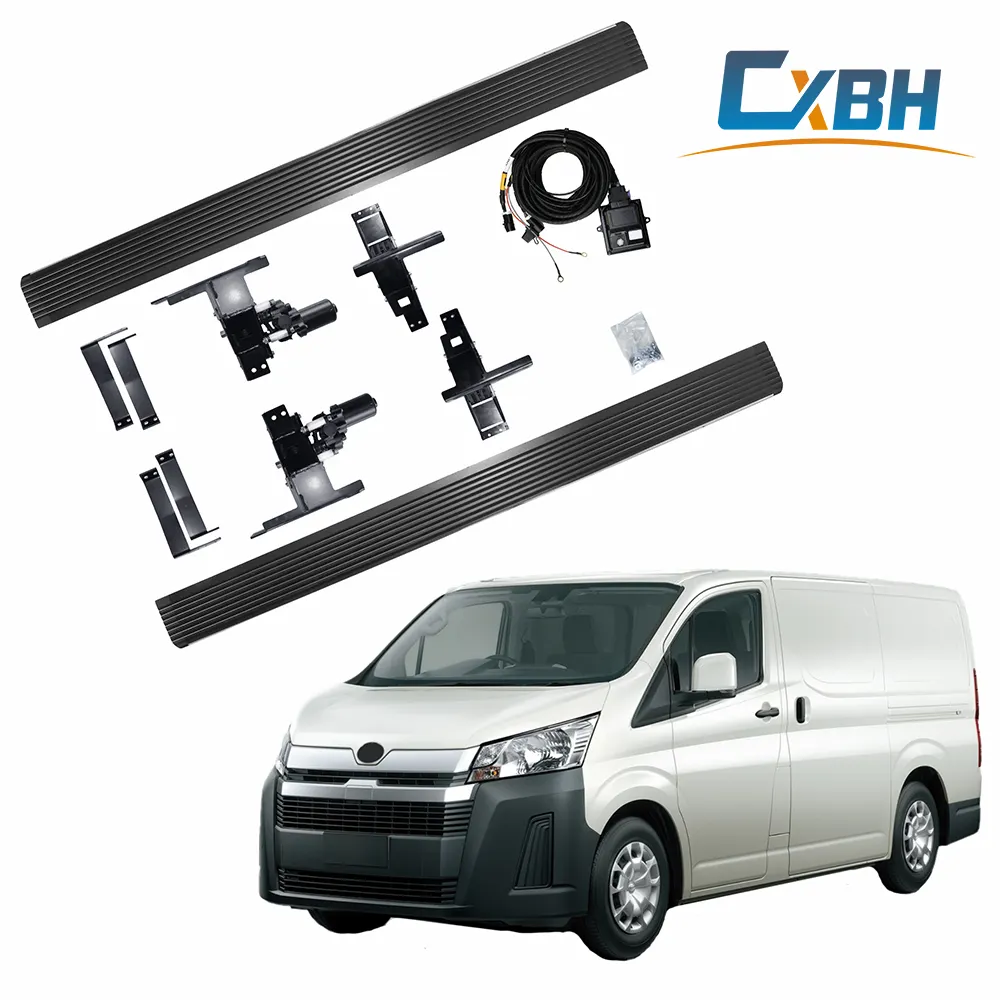 Tablero lateral eléctrico de paso lateral de aleación de aluminio de alta calidad para estribos de Toyota HIACE