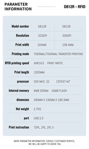 203dpi USB giao diện Độ phân giải cao RFID thẻ máy in tốc độ nhanh - Product Image 3