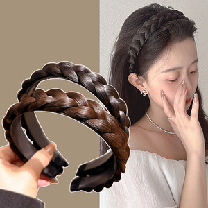 New Fishbone Braid False Twist <strong>Hair</strong> Band Female 3CM <strong>Hair</strong> Accessories Wholesale Wig Headband Trendy Design <strong>Hair</strong> <strong>Clasp</strong> - Product Image 3