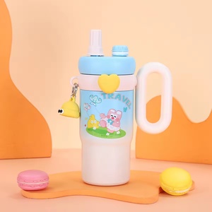 Borraccia Termica Portatile in <span class=keywords><strong>Acciaio</strong></span> Inossidabile da 800ml con Manico, Doppio Beccuccio e Cannuccia, Nuovo Stile, <span class=keywords><strong>per</strong></span> Ragazzi, Ragazze e Studenti - Product Image 4