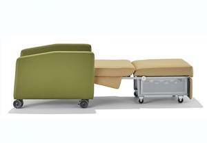 Sillón reclinable para el cuidado de la salud con ruedas, sofá cama médico - Product Image 4