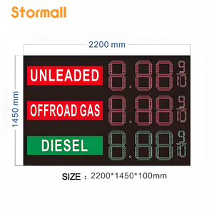 ป้ายแสดงราคาแก๊สแบบดิจิตอล LED ขนาด 24 นิ้ว <span class=keywords><strong>7</strong></span> ส่วน พร้อมรีโมทคอนโทรล สำหรับแสดงราคาเงินสดและบัตรเครดิต - Product Image 6