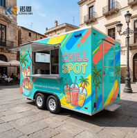 Remolque de Comida Profesional para Arroz y Hamburguesas Premium, Certificado CE, Ideal para Festivales