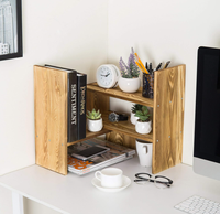 Étagère de bureau en bois moderne - Organisateur de bureau portable, durable et écologique