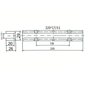 Forro de Zapata para Elevador 150*10/16, Forro de Zapata para Elevador de Carga DX16 220*16/10 para Schindler, Kon, E, Guangri - Product Image 2
