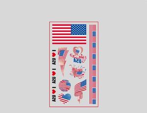 Tatouages temporaires américains sur le thème des anniversaires, décorations de fête, fournitures, autocollants de tatouage, garçons, filles, classe, école, prix, récompenses - Product Image 1