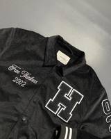 Derniers Blousons Universitaires pour Hommes, Blouson Collège Baseball Pour Garçons avec Manches en Cuir de Vache