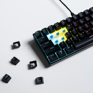 Mechanische Gaming-Tastatur mit Blauem Schalter, 60 Prozent Gamer-Tastatur, Kompakt, 61 Tasten, Regenbogen-Hintergrundbeleuchtung, Kabelgebunden, Weiß - Product Image 6