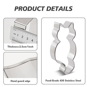 ชุดที่ตัดบิสกิตรูปสัตว์9ชิ้นแม่พิมพ์ทำคุกกี้สเตนเลสเกรดแซนวิชเค้กสำหรับทำขนมอบ - Product Image 5