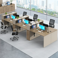 Nouvelle table de bureau moderne en bois avec cloison intégrée pour bureau à domicile et finance