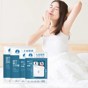 Conjunto de Lençóis Descartáveis para Hotel e Viagem, Lençóis de Cama Não Tecidos Biodegradáveis, Toalha e Fronha - Product Image 6