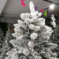 Ornements de Noël, arbre de Noël artificiel blanc en PVC et PE mélangés avec LED