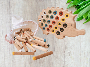 Juguete Montessori de anidación Montessori erizo juguete Montessori juguetes regalos de Navidad para niños - Product Image 6