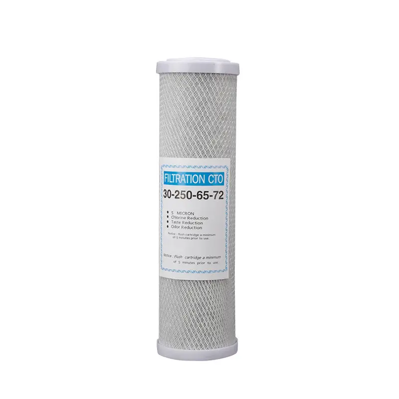 Hoge Kwaliteit Compressie Moer Shell Activated Carbon Poeder 10 "CTO Carbon Water Filter Cartridge