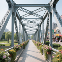 Puente Peatonal de Acero de Diseño Personalizado para Espacios Públicos