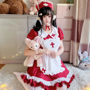 Costumes de Cosplay de Fille de Style Japonais Doux, Robe de Princesse Lolita, Croix, Grande Taille, Halloween, Nonne, Noël - Product Image 1