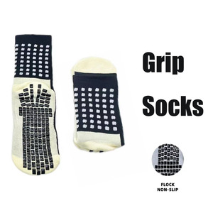 Venta al por mayor Classic Athletic Grip Crew Calcetines con mangas protectoras antideslizantes para deportes Gimnasio Logo en la parte inferior para la <span class=keywords><strong>temporada</strong></span> de primavera - Product Image 2