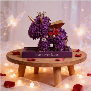 Acrylic Box Preserved Flower <strong>Unicorn</strong> | Luxury Eternal Rose <strong>Unicorn</strong> for Wedding &amp; Valentine's Gift With Acrylic Display Case - Product Image 1