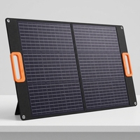 Panneau solaire pliable léger 50W, chargeur solaire portable pour la randonnée, la pêche, les voyages en véhicule tout-terrain, la caméra de faune, le ventilateur de refroidissement