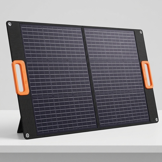 50W Lightweight Foldable Solar Panel Portable Solar Charger for Backpacking Fishing Overland Travel Wildlife Camera Cooling Fan
