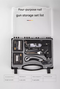 Kit de pistola de clavos manual multifuncional OEM de 4 vías con removedor de grapas, estuche rígido y 2000 clavos de hierro mixtos <span class=keywords><strong>para</strong></span> carpintería y bricolaje - Product Image 2