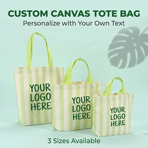 Logo <b>Green</b> Canvas Tote Wholesale Large Capacity Reusable Cotton Shoulder Shopping <b>Bag</b> Custom Size Printing - Product Image 1