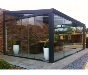 最新设计的预制玻璃花园住宅日光室与铝挤压型材预制日光室